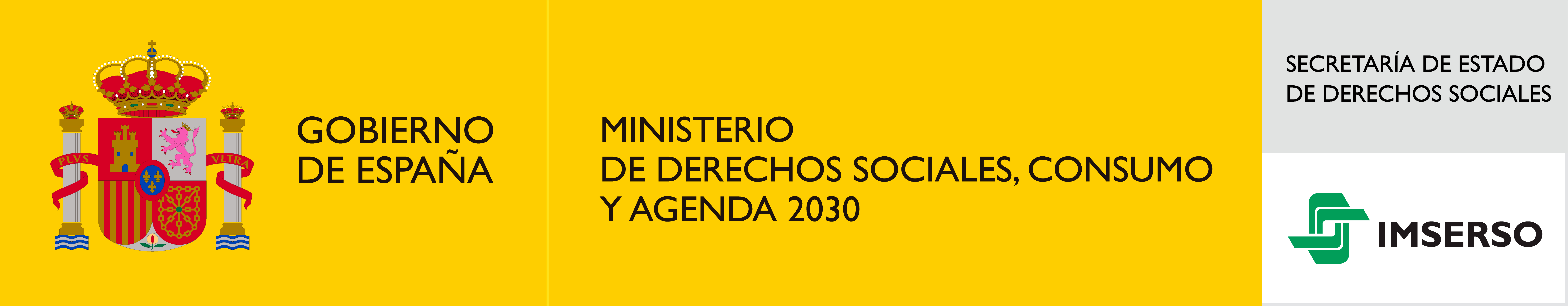 Logotipo del Imserso con Gobierno de España y Secretaría de Estado de Derechos Sociales