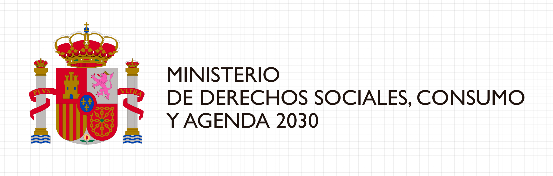 Logo del ministerio de Derechos sociales, consumo y agenda 2030 con el fondo blanco